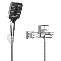 Смеситель для ванны Elghansa MONDSCHEIN 2320235 однорычажный, короткий излив, душевой комплект