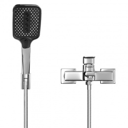 Смеситель для ванны Elghansa MONDSCHEIN 2320235 однорычажный, короткий излив, душевой комплект