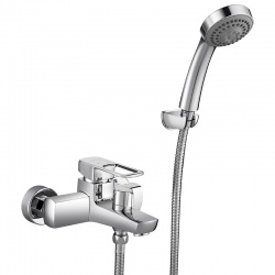 Смеситель для ванны Elghansa SCARLETT NEW 2322245, однорычажный, короткий излив, душевой комплект