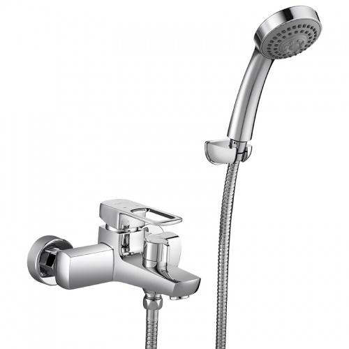 Смеситель для ванны Elghansa SCARLETT NEW 2322245, однорычажный, короткий излив, душевой комплект купить в интернет магазине Санрай73