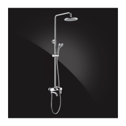 Душевая система Elghansa SHOWER SET 2330524-2L Set-12, однорычажная, излив, стойка, верхний и ручной