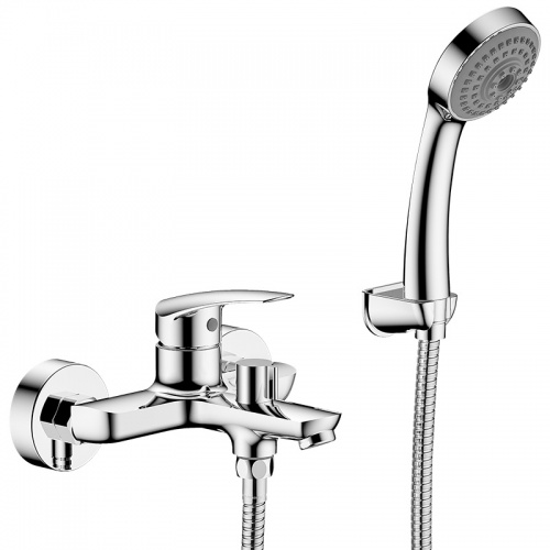 Смеситель для ванны Elghansa WIEDEN NEW 2372909, однорычажный, короткий излив, душевой комплект купить в интернет магазине Санрай73