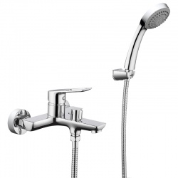 Смеситель для ванны Elghansa BRUNN NEW 2382306, однорычажный, короткий излив, душевой комплект