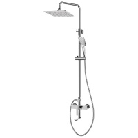 Душевая система Elghansa EMERALD New 2392510-2B, однорычажная, излив, тропический душ, стойка, ручно