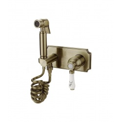 Смеситель с гигиеническим душем Elghansa TERRAKOTTA BRONZE 24C0784-Bronze (Set-49) встраиваемый