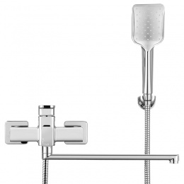 Смеситель для ванны Elghansa MONDSCHEIN NEW 5302233 однорычажный, длинный излив, душевой комплект