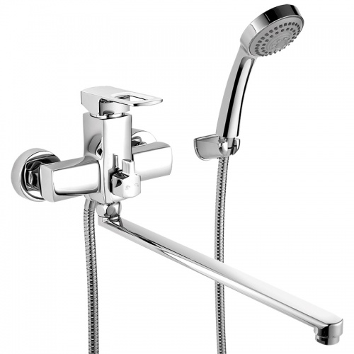 Смеситель для ванны Elghansa SCARLETT NEW 5322245, однорычажный с длинным изливом и душевым комплект купить в интернет магазине Санрай73