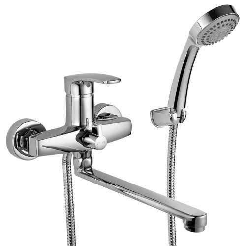 Смеситель для ванны Elghansa MONICA NEW 5322319-20 однорычажный, средний излив, душевой комплект купить в интернет магазине Санрай73