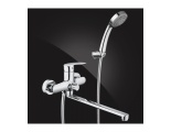 Смеситель для ванны Elghansa WIEDEN NEW 5372909, однорычажный, длинный излив, душевой комплект