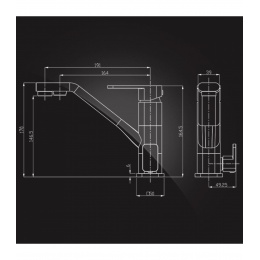 Смеситель для кухни Elghansa KITCHEN Pure Water 56B2235, выход для фильтра, длинный излив, рычажный