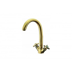 Смеситель для кухни Elghansa PRAKTIC BRONZE 5902660-Bronze, высокий излив, двухвентильный, бронза