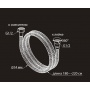 Шланг для душа Elghansa SHOWER HOSE SH022-New, растягивающийся 180-220 см, хром