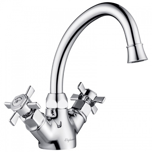 Смеситель для умывальника Elghansa PRAKTIC CHROME 1922660 двухвентильный купить в интернет магазине Санрай73