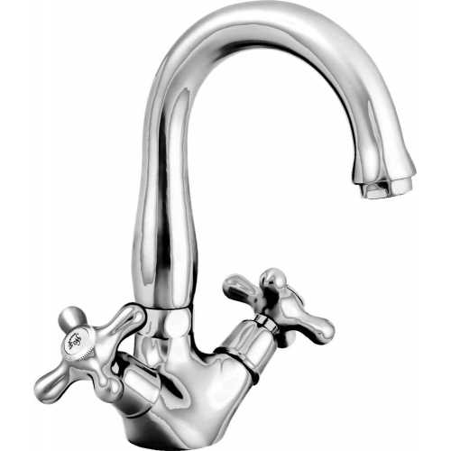 Смеситель для умывальника Elghansa RETRO CHROME 1900754 двухвентильный купить в интернет магазине Санрай73