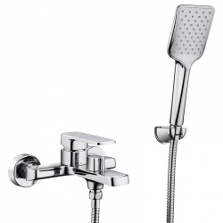 Смеситель для ванны Elghansa HEFFEN 2352520, однорычажный, короткий излив, душевой комплект