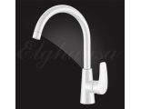 Смеситель для кухни Elghansa MONICA WHITE 56B1219-White, высокий излив, однорычажный, белый