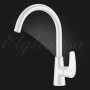 Смеситель для кухни Elghansa MONICA WHITE 56B1219-White, высокий излив, однорычажный, белый