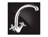 Смеситель для кухни Elghansa RETRO CHROME 5902754, высокий излив, двухвентильный