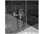 Смеситель для ванны Elghansa KUBUS 23A9741-ML однорычажный, короткий излив, душевой комплект