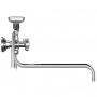 Смеситель для ванны Elghansa RETRO CHROME 2702754-L, двухвентильный, длинный излив, душевой комплект