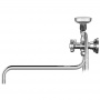 Смеситель для ванны Elghansa RETRO CHROME 2702754-R, двухвентильный, длинный излив, душевой комплект