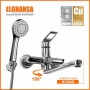 Смеситель для ванны Elghansa BRUNN NEW 5382306, однорычажный, длинный излив, душевой комплект