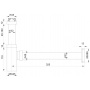 Сифон для раковины 1-1/4" 220*345 мм SquareLine