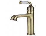 Смеситель для умывальника ESKO Prague PG26, однорычажный, литой излив, донный клапан, бронза