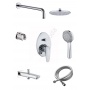 Душевая система ESKO Set_7in1, скрытый монтаж, излив, тропический душ, ручной душ