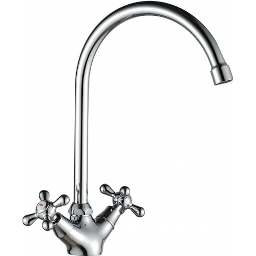 Смеситель для кухни ESKO Vienna VN06-2, двухвентильный, высокий поворотный излив купить в интернет магазине Санрай73