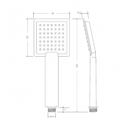 Лейка душевая ViEiR VR1015, 1 режим