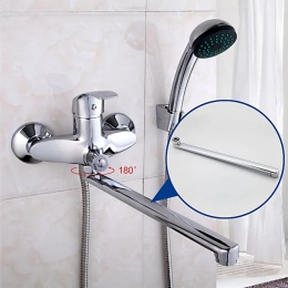 Излив для смесителя для ванны FRAP F35F, плоский, 350мм