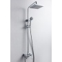 Душевая система Bravat OPAL F6125183CP-A-RUS однорычажный, излив, тропический и ручной душ, стойка