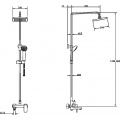 Душевая система Bravat OPAL F6125183CP-A-RUS однорычажный, излив, тропический и ручной душ, стойка