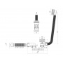 Сифон EC055GS для ванны Ани 1 1/2*40*50 с вып. Click-Clack (грибок-сетка) и переливом