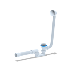 Сифон EC055GS для ванны Ани 1 1/2*40*50 с вып. Click-Clack (грибок-сетка) и переливом