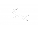 Полотенцедержатель трубчатый 2-ой (60 см) FIXSEN METRA (блистер)