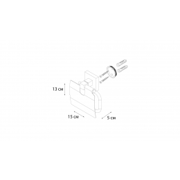 Держатель туалетной бумаги с крышкой METRA FIXSEN