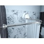 Карниз угловой для ванной с кольцами CR-4-Chrome 920x920 мм
