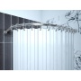 Карниз угловой для ванной с кольцами CR-4-Chrome 920x920 мм