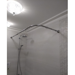 Карниз для ванны Угловой 1,00х1,80 металл хром