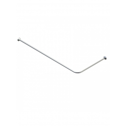 Карниз для ванны Угловой 0,8х1,80 металл хром