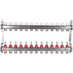 STOUT Коллектор из нержавеющей стали в сборе с расходомерами 13 вых.