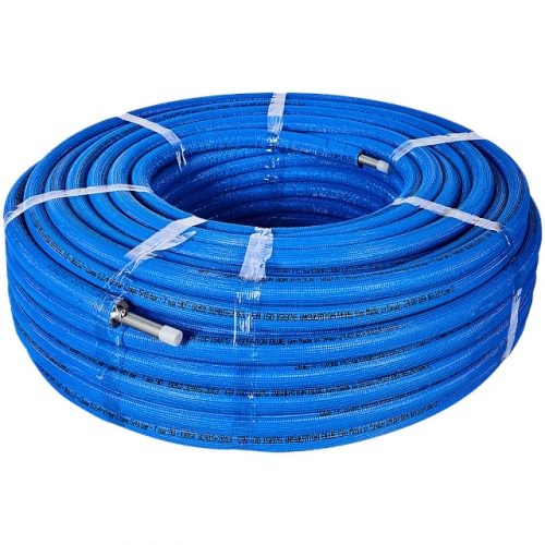 SPI-0004-001622 STOUT 16х2,2 (бухта 100 метров) PEX-a труба из сшитого полиэтилена с кислородным слоем, серая в теплоизоляции (синяя) купить в интернет магазине Санрай73