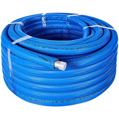 SPI-0004-003244 STOUT 32х4,4 (бухта 50 метров) PEX-a труба из сшитого полиэтилена с кислородным слоем, серая в теплоизоляции (синяя) купить в интернет магазине Санрай73