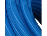 Труба гофрированная ПНД, цвет синий, наружным диаметром 25мм для труб 20мм STOUT (50м) бухта