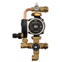 Насосно-смесительный узел STOUT с термостатическим клапаном, байпасом, насосом Grundfos UPSO 25-65