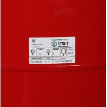 Расширительный бак Stout STH-0006 для системы отопления 300 л красный 6 bar 100°С верхнее 1 1/2"