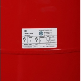 Расширительный бак 300л Stout STH-0006 для системы отопления красный 6 bar 100°С верхнее 1 1/2"