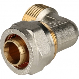 Угольник 26мм х 1"нр Stout обжим для металлопластиковых труб